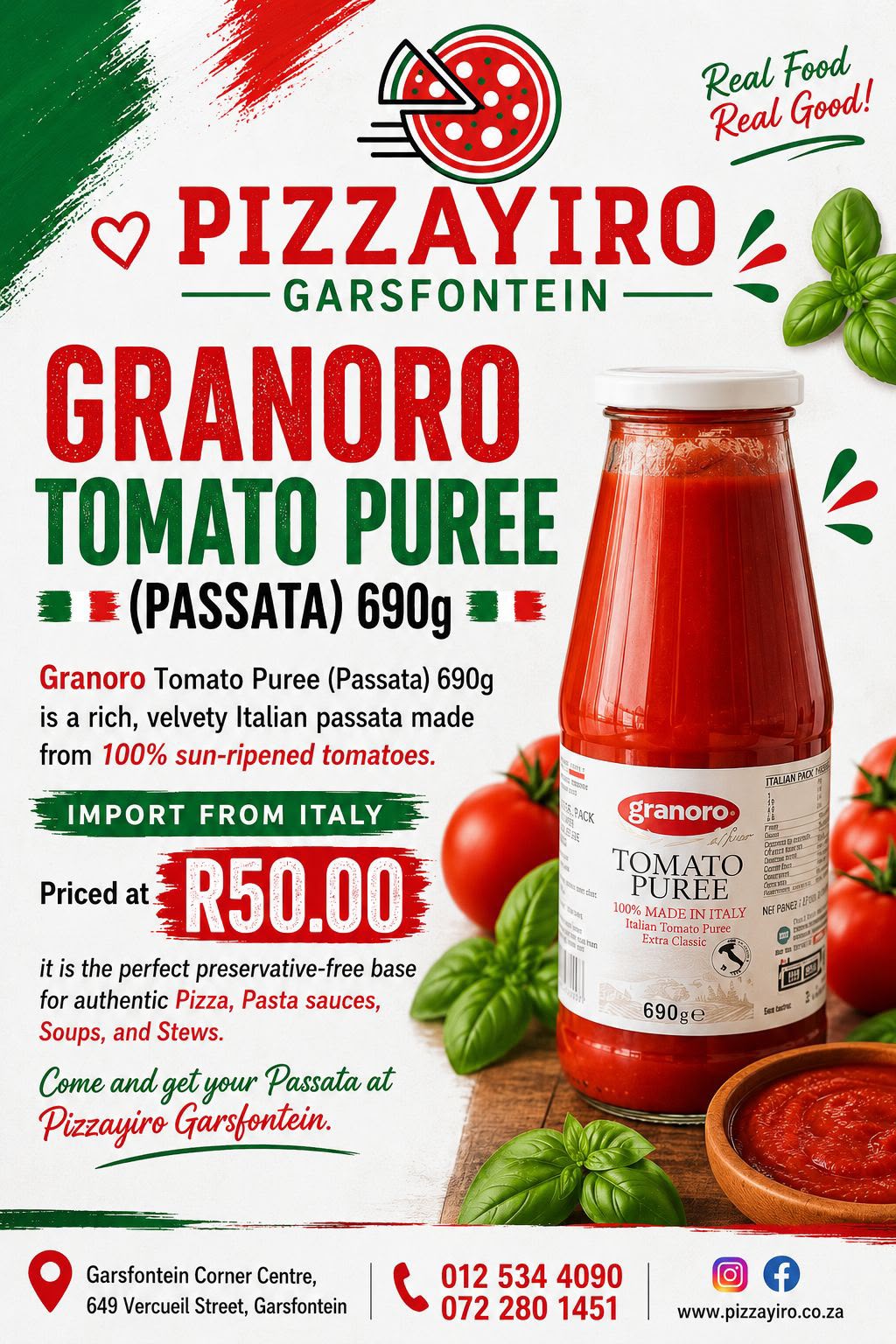 Granoro Tomato Puree (Passata) flyer: R50.00