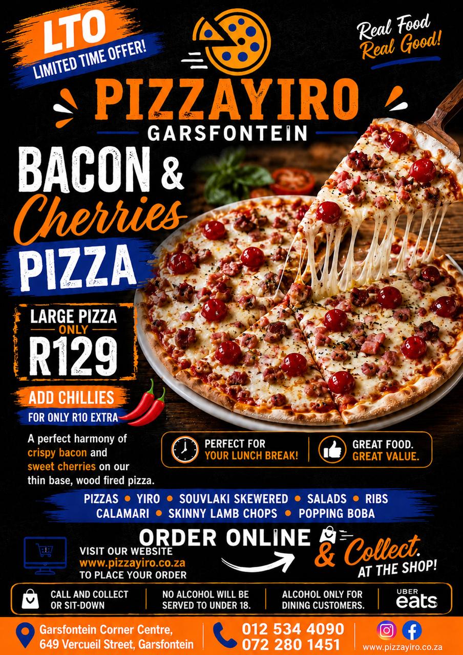 Bacon & Cherries Pizza LTO